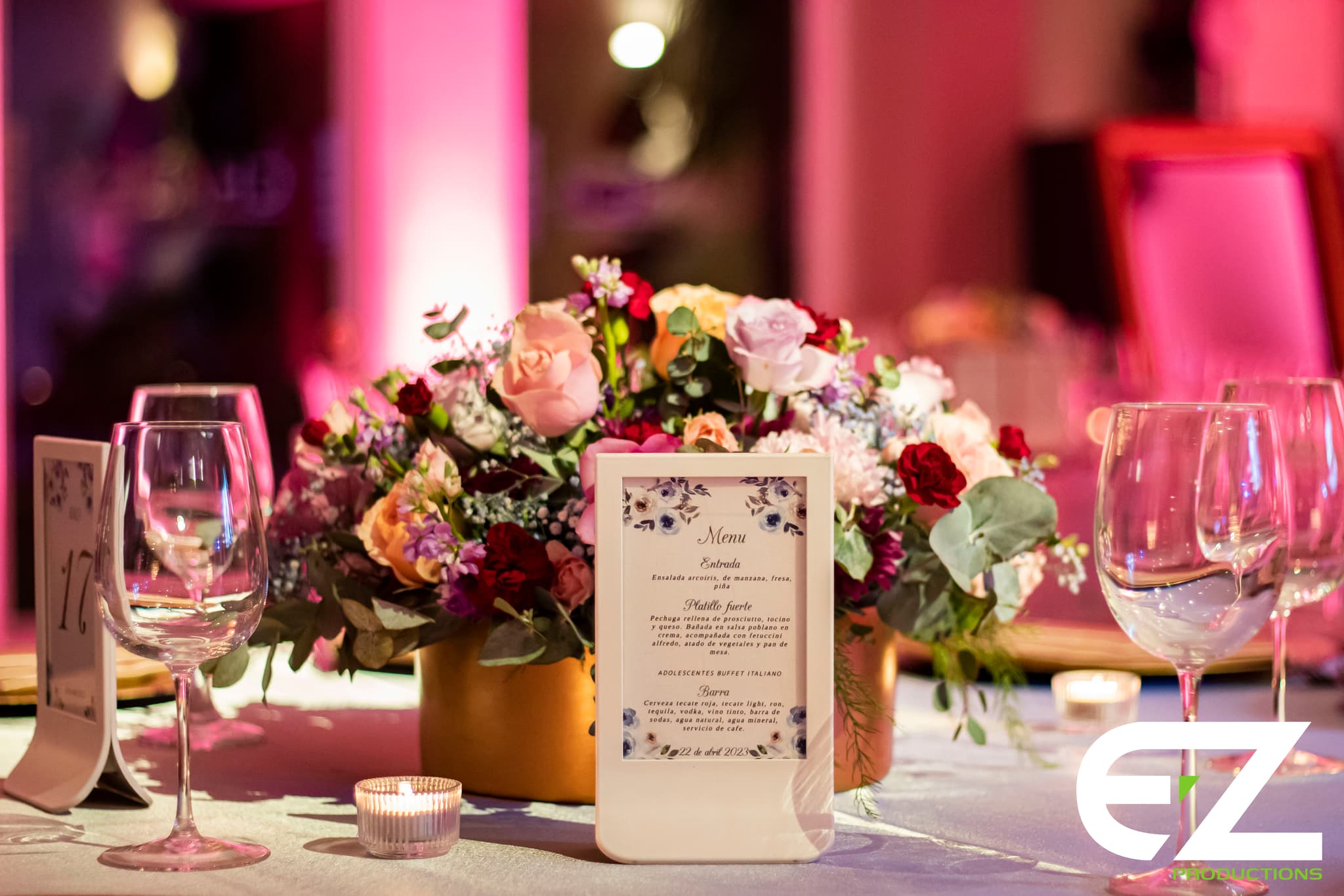 XV Años - Decoración Premium con iluminación y audio profesional por EZ Productions en Baja California